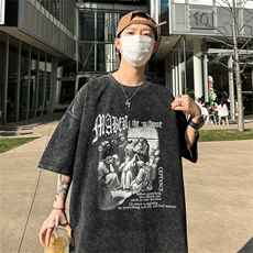 复古水洗短袖TX2333-P40重磅高品质圆领上衣，男装T恤，电商B359