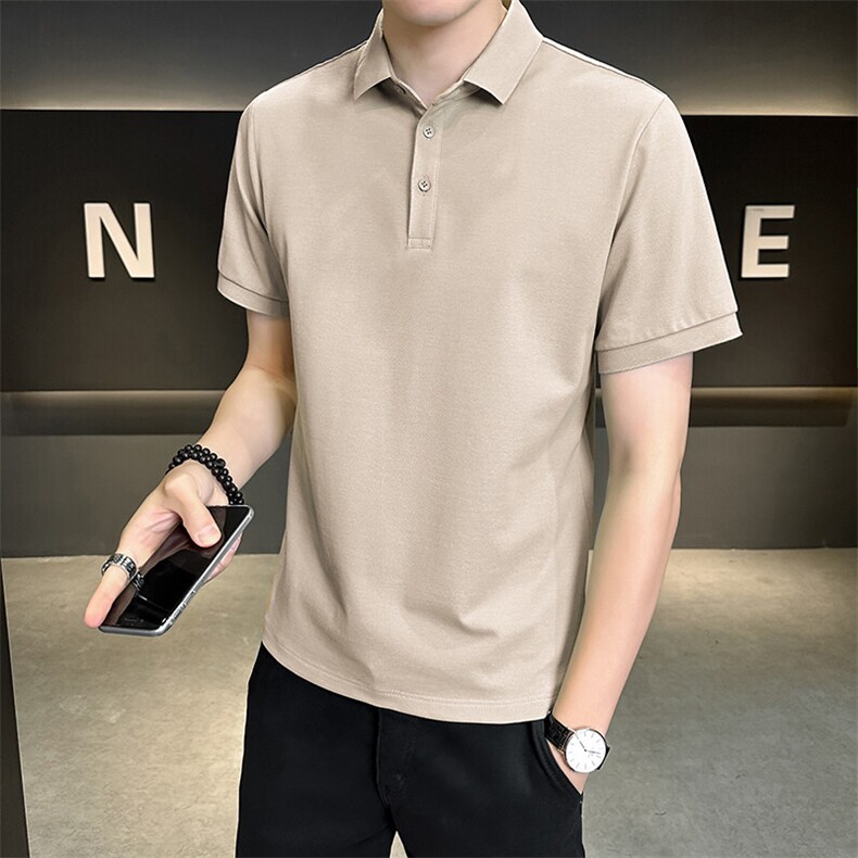 夏季新款短袖型男纯色POLO衫T恤休闲百搭半袖上衣PL88-P33，男装Polo衫，星座310B-3