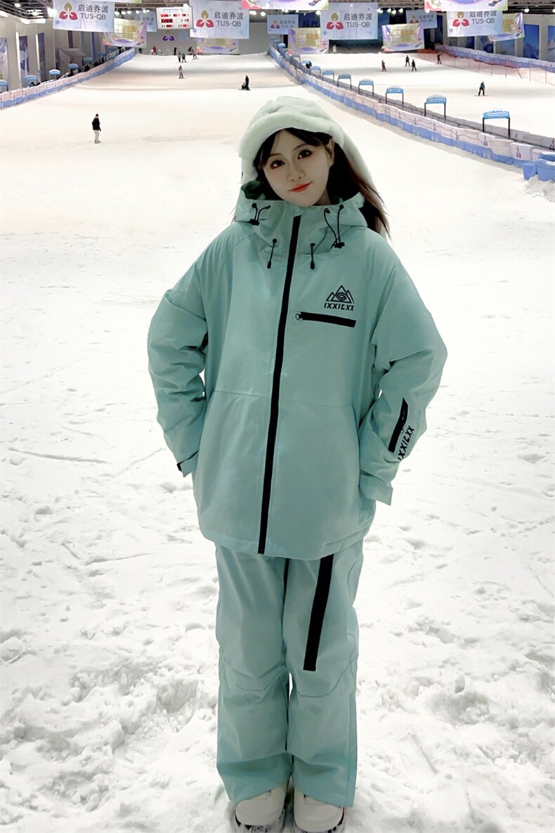 连帽防水防风保暖男女潮大码滑雪服套装HF66+K1002J加绒P240控388,男装棉衣,电商A001