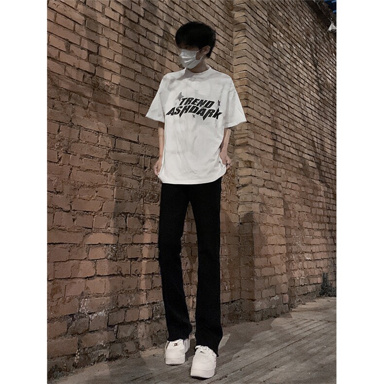 弹力渐变微喇毛边直筒水泥牛仔裤男K860-K861-K866-P50K5800-P55,男装牛仔裤,星座205