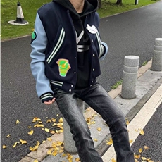 【有货】DW635-P75短款棒球服外套限定Cleanfit毛呢夹克现货，男装夹克，星座603-2