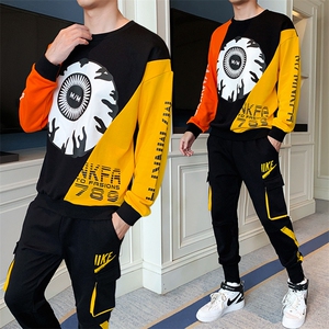 春季新款潮牌工装裤子外套一套运动长袖卫衣套装男 TZ563-P95图片