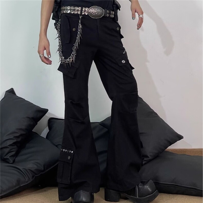 2026美式高街口袋褶皱微喇男女cleanfit宽松牛仔裤K71576-P58网图,男装牛仔裤,电商B245