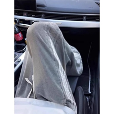 牛仔裤男女款直筒宽松紧腰阔腿裤子潮牌美式复古拖地长裤NZD773，男装牛仔裤，星座516A