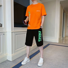 量大优惠纯棉短袖T恤套装青少年初中学生休闲帅气衣服TZ322，男装T恤，电商A320