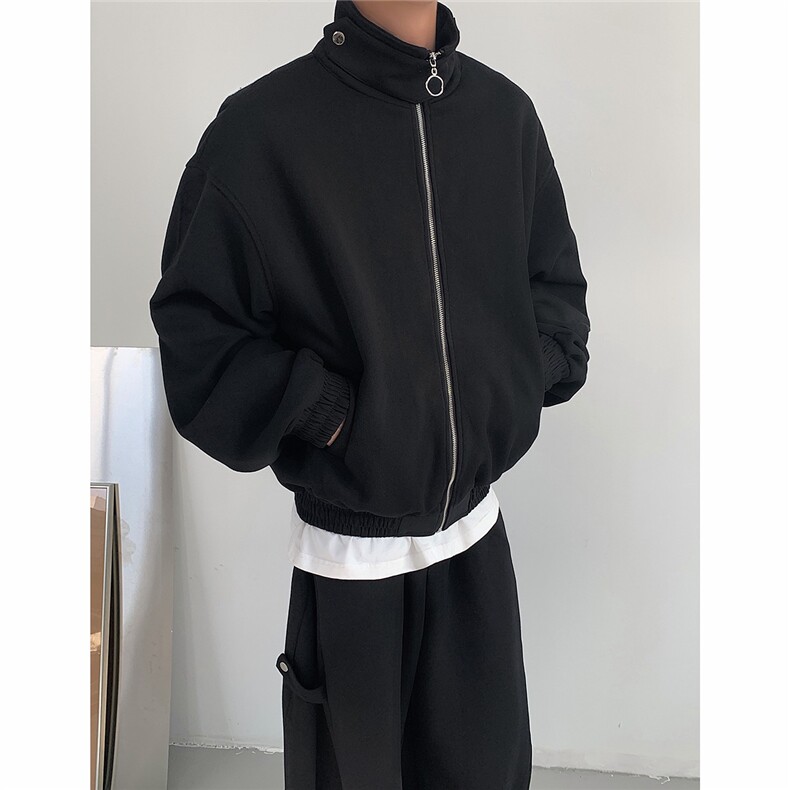 立领垫肩卫衣外套男潮牌小众设计休闲宽松夹克1001-1-WY2892-P43,男装夹克,星座1001-1
