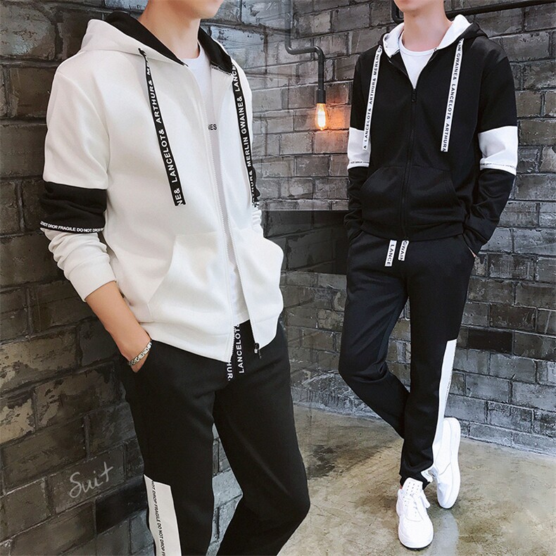 春季新款男士卫衣连帽韩版潮流帅气外套休闲运动套装DS156TP65,男装卫衣,电商A102