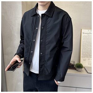 网络图现货高端针织拼接假两件工装夹克外套RA217-P70图片