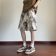 2025夏季新款男士工装短裤百搭情侣潮牌五分裤D2507*P35控58，男装牛仔裤，星座227-1