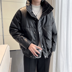 轻熟风~冬季立领PU皮棉衣外套  G8018/P145图片