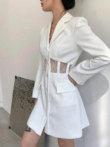 21春装新款镂空西装连衣裙 更多新款感谢关注141CB，女装西装，C