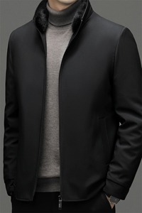 羽绒服男2023冬季新款中年男士商务休闲上衣可脱卸内胆保暖外套图片