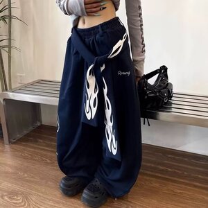 弯刀裤流行百搭慵懒日系潮流时尚气质ins新款原宿长裤K6735-P56图片