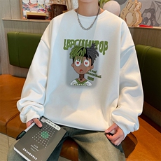 已注册抖音直播得物高品质重磅菠萝格圆领宽松男卫衣W2006P45，男装卫衣，电商C408(原B339-1)