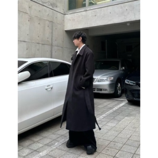 已下单~2025新款垫肩毛呢大衣过膝长款收腰风衣外套Y976-P125，男装风衣，星座1004-3