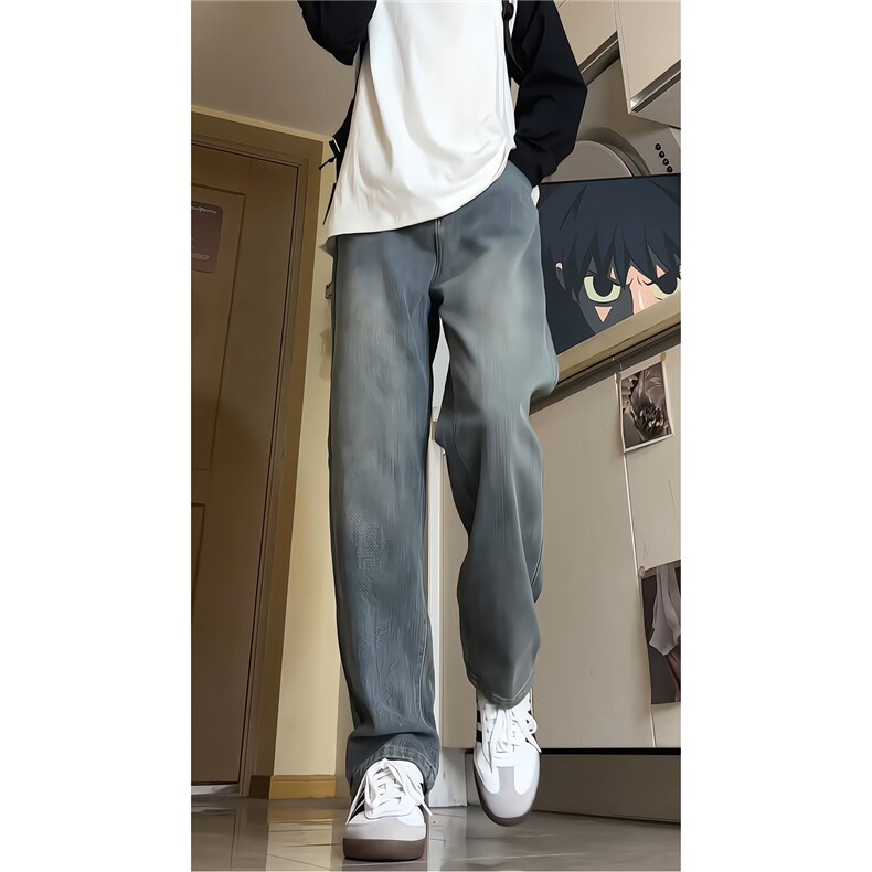 春季加长版裤子男款高个子牛仔裤复古直筒185cm110长裤KZ004P58,男装牛仔裤,电商B312
