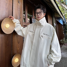 JK203/P65春装新款个性装饰立领夹克男潮流飞行员上衣外套，男装夹克，电商基地A050