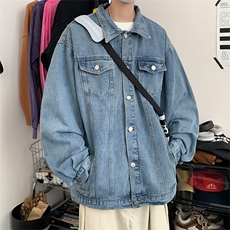 直播品质美式高街扎染印花复古水洗牛仔衣潮流夹克外套NZ19特65，男装夹克，电商A486