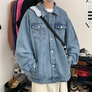 直播品质 美式高街扎染印花复古水洗牛仔衣潮流夹克外套 NZ19特65图片