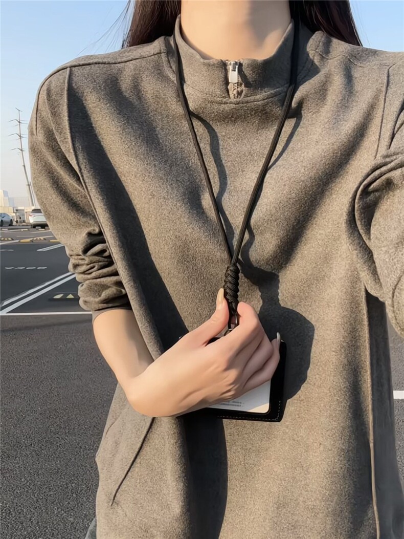 冬季保暖设计感拉链内搭双面德绒打底衫男女潮XZ811A-DR06-特P28,男装T恤,星座811A