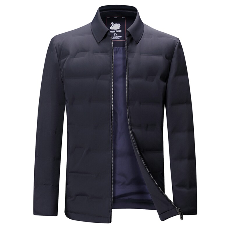 冬季男士中年厚款休闲翻领白鹅绒羽绒服男装保暖外套SJ6607-P330,男装羽绒服,电商B212（原钱塘6029）
