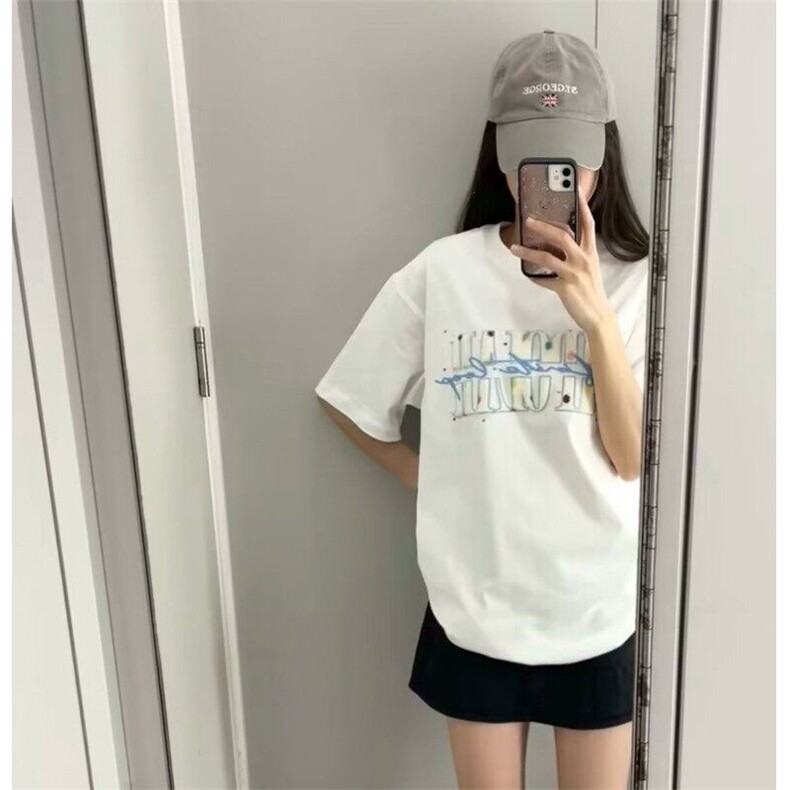 万针全刺绣工艺抖音得物高品质260克重磅纯棉双纱美式高街短袖T恤,男装T恤,电商A486-1