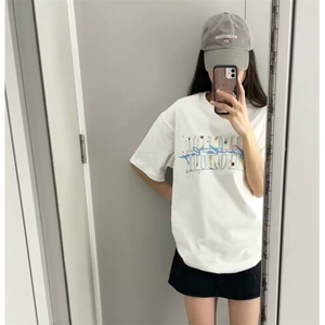 万针全刺绣工艺抖音得物高品质260克重磅纯棉双纱美式高街短袖T恤