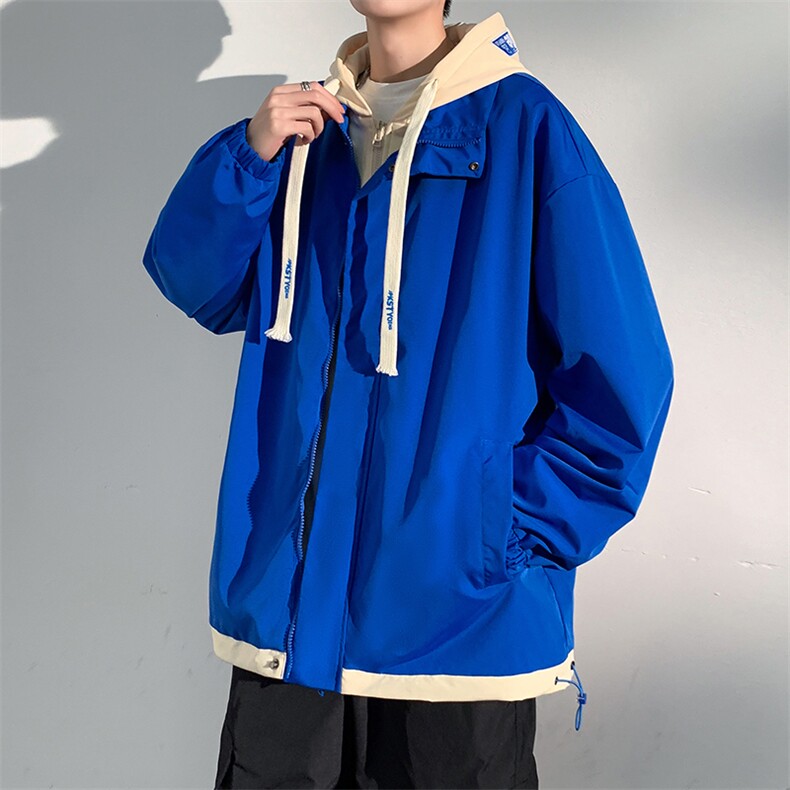 新款秋冬连帽冲锋衣夹克中性风港风潮流休闲外套JK2362-P60,男装夹克,星座717