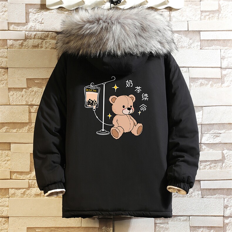 MM48194-P130冬季大毛领衣男士大码加厚袄男服砖墙,男装棉衣,电商A040A