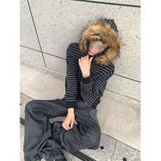 重磅420克毛领可拆卸条纹开衫卫衣ZW0155-特批60，男装卫衣，星座313A(原308A-2)
