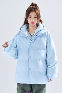 新款冬季羽绒棉服棉袄连帽假两件韩版宽松外套A436-2511-P85图片