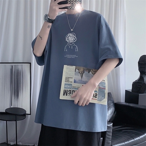 wassup candy美式重磅短袖t恤男夏季潮牌内搭半袖宽松休闲五分袖图片