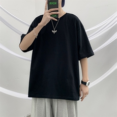 260克新款多色男士情侣款款松潮流半袖青少年圆领短袖JC022P17，男装T恤，星座1905A（原电商B343）