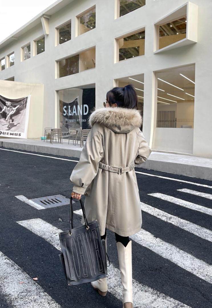 狐狸毛派克服，其它，贻思茗