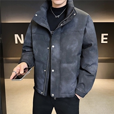 标90男休闲立领羽绒服图案面包服外套上衣A329-YR2553-P255，男装羽绒服，电商A329