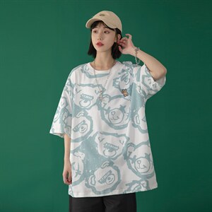 21夏款中性风240克双纱棉高品质宽松大码圆领卡通印花T恤T50-P40，男装T恤，星座914-3