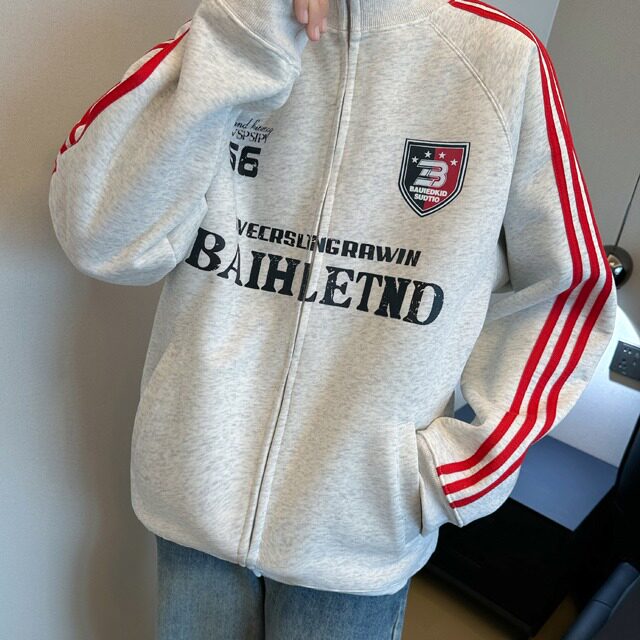 美式卫衣外套男初秋2024秋冬新款宽松春秋翻领开衫WY73/P50,女装短外套,星座506
