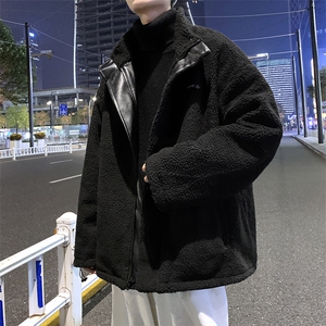 双面穿羊羔绒男秋冬季韩版港风ins宽松加厚衣夹克   W2256-P82图片