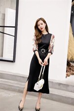 新款气质连衣裙，女装连衣裙，蓝芝衣秀