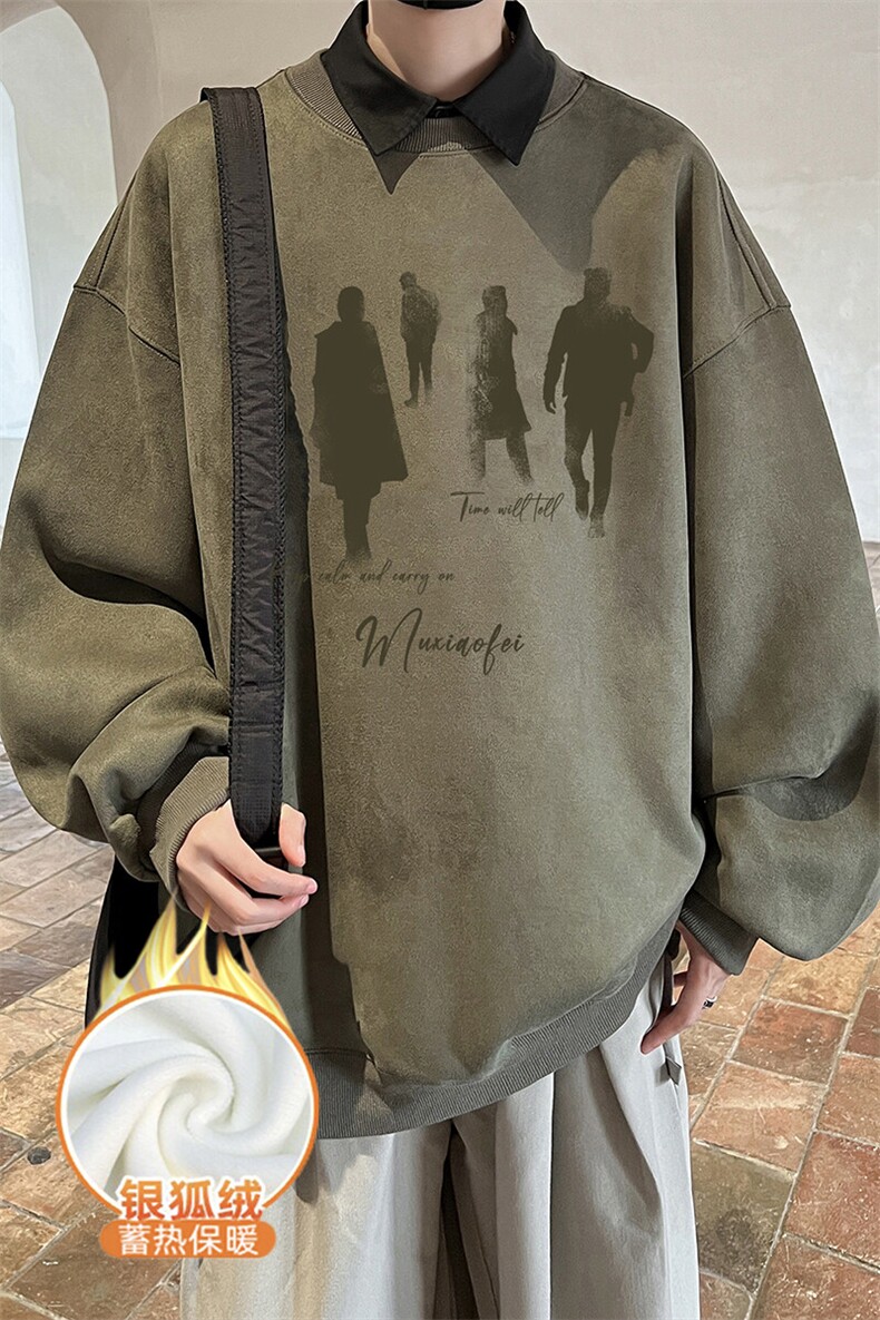 量大优可提供视频麂皮绒卫衣圆领HD019-1-LPYL41101JR-P40,男装卫衣,电商019-1