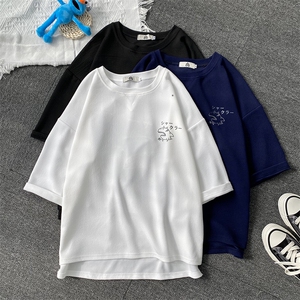 Q11092-P30 春夏季七分袖t恤男大码五分袖男短袖中袖图片