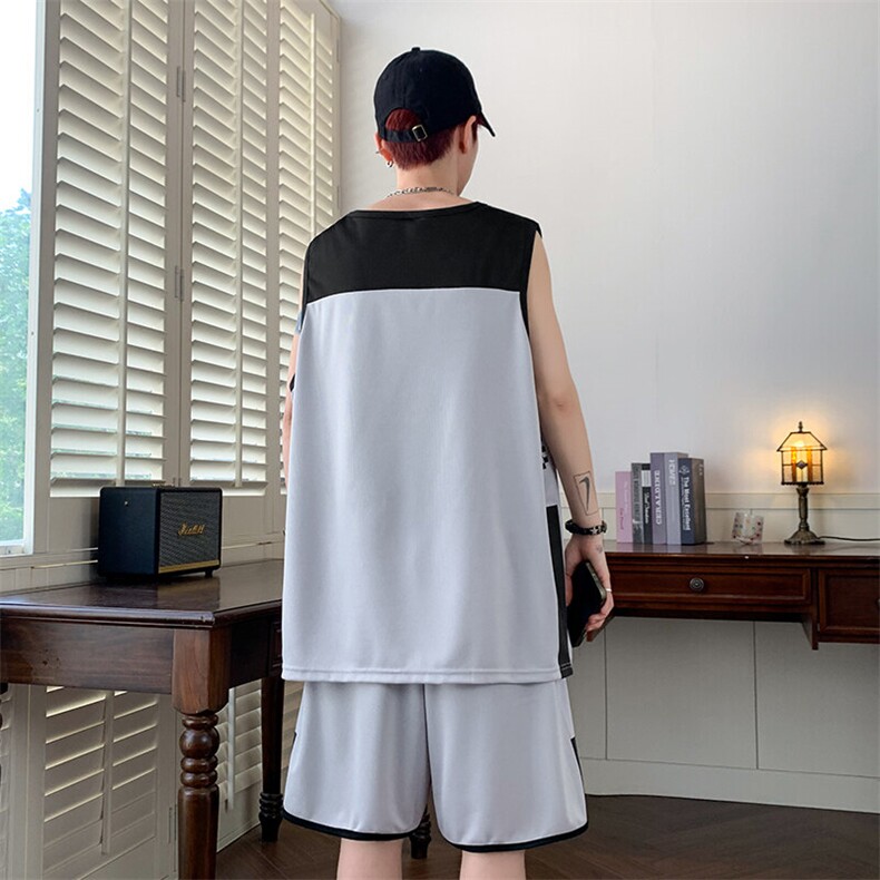 TZ137-P55大码M-8XL冰丝学生运动套装篮球服背套装,男装休闲套装,星座507A（原星座306B-2）