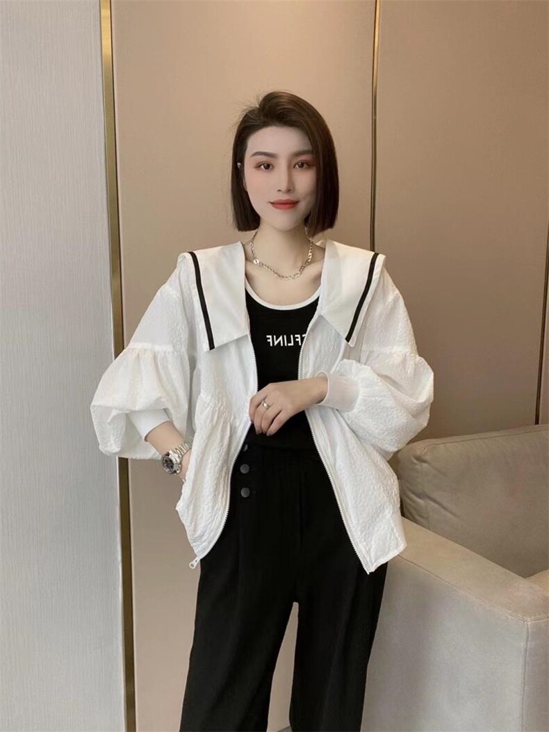 新款可盐可甜海军娃娃领防晒外套,女装其它,L·H·X