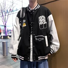 男长袖潮流宽松棒球领简约克莱因蓝夹克春季新款棒球服J3118P70，男装夹克，星座1116-2