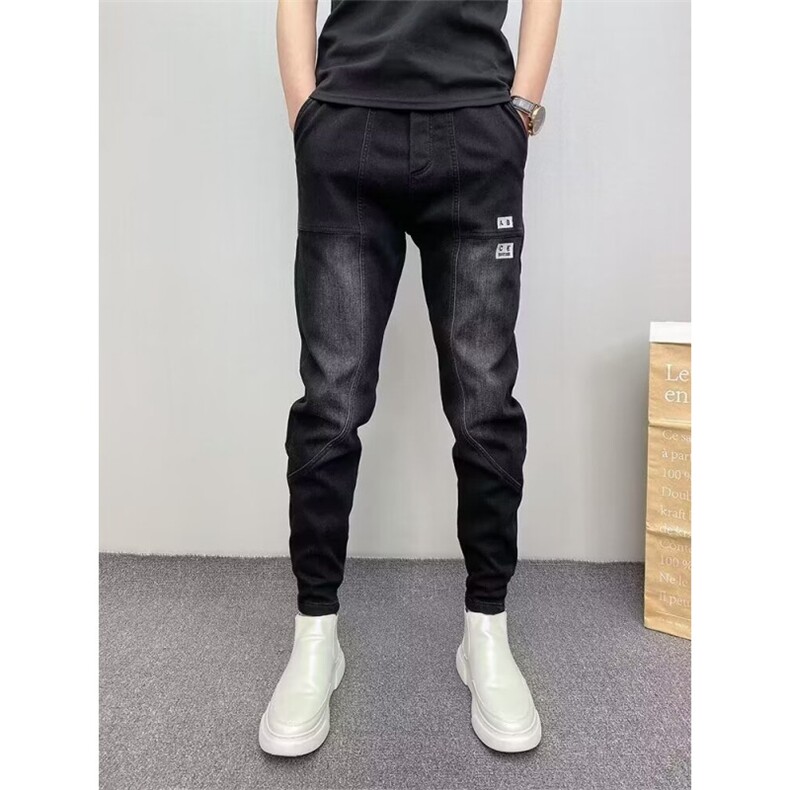 1506-1/KK5911/P50街头水洗做旧小脚牛仔裤男春秋直筒宽松欧美,男装牛仔裤,星座1506-1
