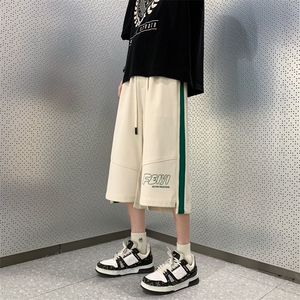 夏季新款大码针织卫裤宽松休闲运动七分中裤男3652-P48图片
