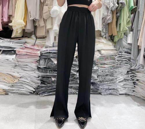 垂感开叉拖地裤，女装，帛糸霓娜