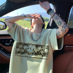 量大优  供视频  重磅麂皮绒短袖T恤男 JPDX230-特P19图片