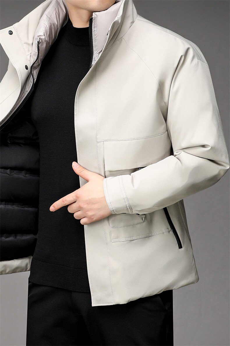 DF6606钱塘2020-2冬季百搭简约新款厚款中年男士羽绒服P225,男装羽绒服,钱塘207-2