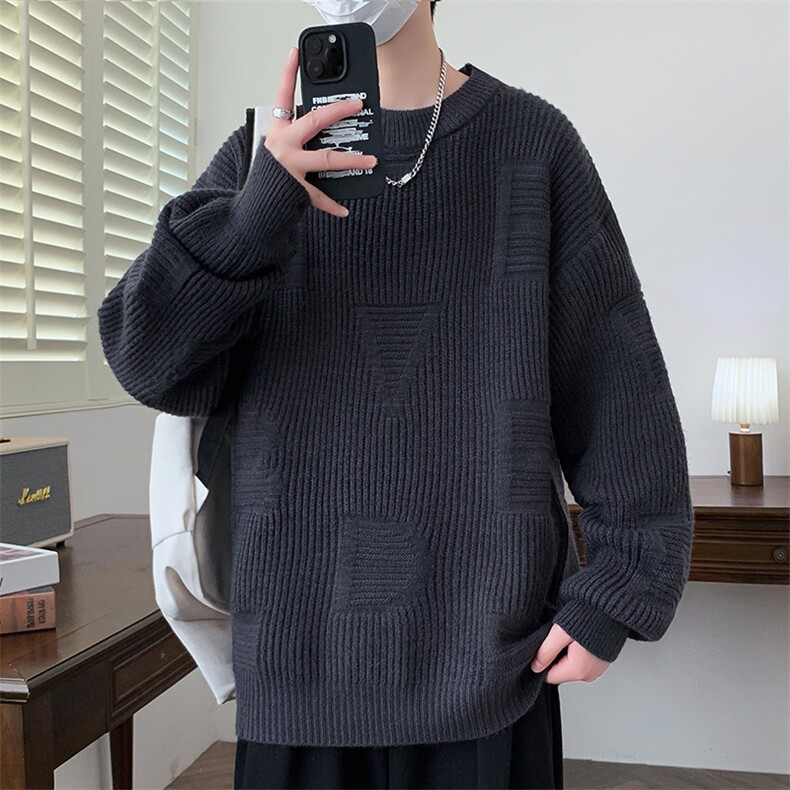【新品】2025秋冬男士时尚休闲百搭针织毛衣潮流-M5092-P45图片
